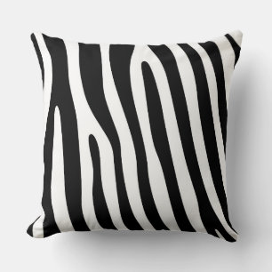 Coussin Zebra rayures motif noir & blanc + vos idées