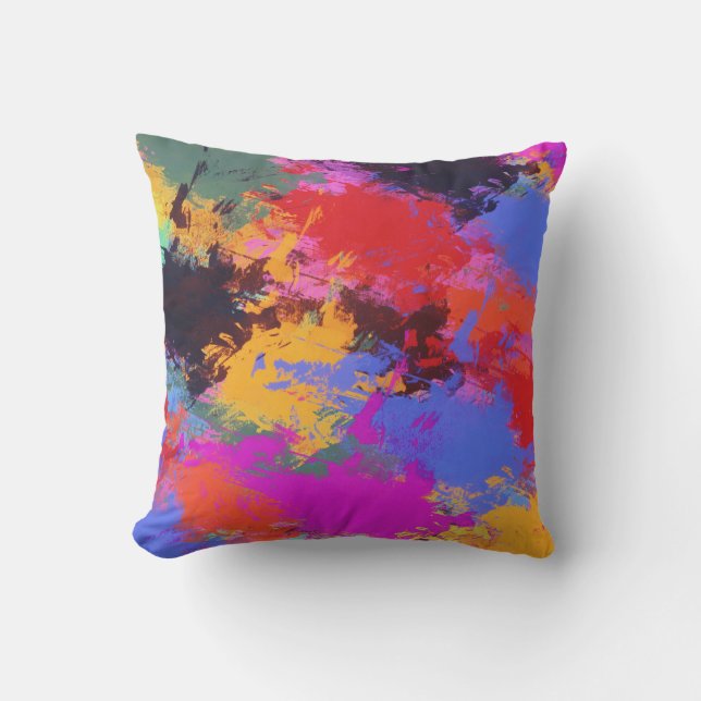 Coussin Zèbre peint (Recto)