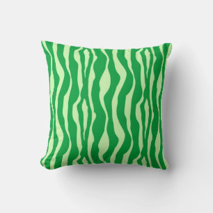 Coussin Zèbre rayures - Tons de Lime Vert