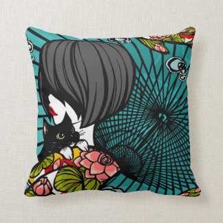 Coussin Zen "Neko Koi Koi" PillowWe de SajuArt