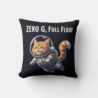Coussin Zéro G, Tout en Fluff ! Adorable Chat de l'Espace