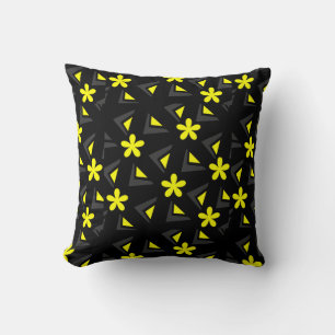 Coussin Zig zag motif avec fleurs