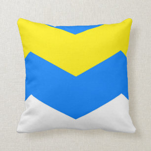 Coussin ZIGZAG dans le ~ bleu et jaune