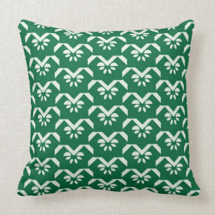 Coussin Zigzag floral vert