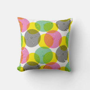 Coussin Zigzags de brosse : Motif à main