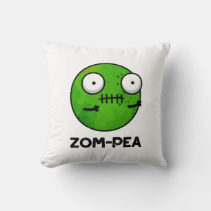 Coussin Zom-pea Drôle Halloween Zombie Pea Pun