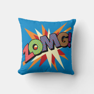 Coussin ZOMG Fun Comic Livre Pop Art Typographie