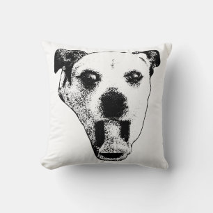 Coussin Zoomies hurlent, encre foncée