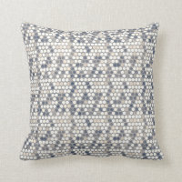 Coussins bleus et crèmes fanés de mosaïque de