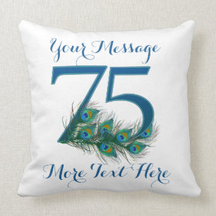 Coussins chics personnalisés de l'anniversaire 75