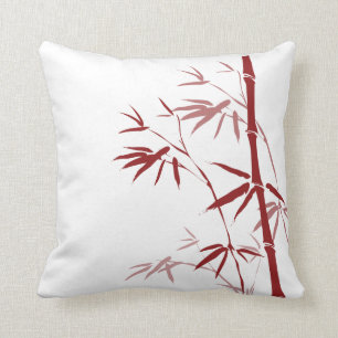 Coussins de bambou rouge