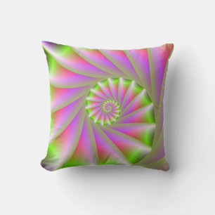 Coussins de la spirale rose et verte