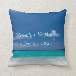 Coussins de mariage Blue Beach