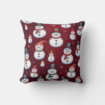 coussins de neige de Noël en forme de bonhomme de