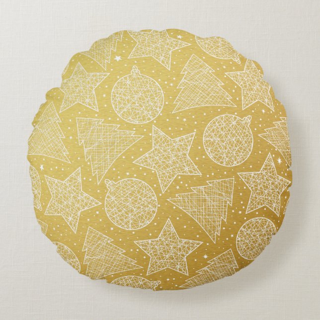 Coussins de Noël Gold et White (Devant)