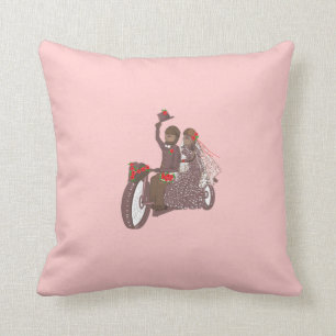 Coussins de produits de mariage de cycliste de