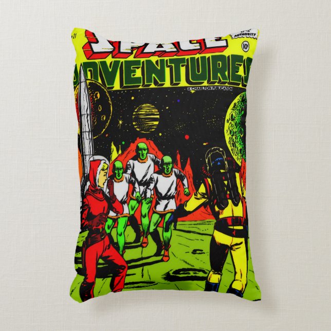 Coussins Décoratifs 1950's SPACE Adventures Comic Pillow (Devant(Vertical))
