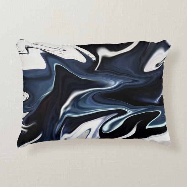 Coussins Décoratifs Abstract elegant fluide marble liquide (Devant)