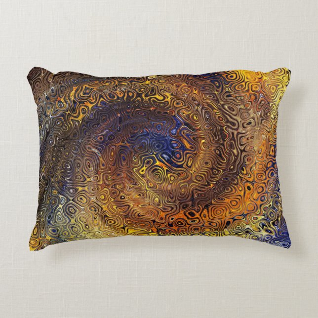 Coussins Décoratifs Abstrait Psychedelic Swirl Motif Colorful Art (Devant)