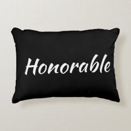 Coussins Décoratifs Accent d'affirmation honoraire noir