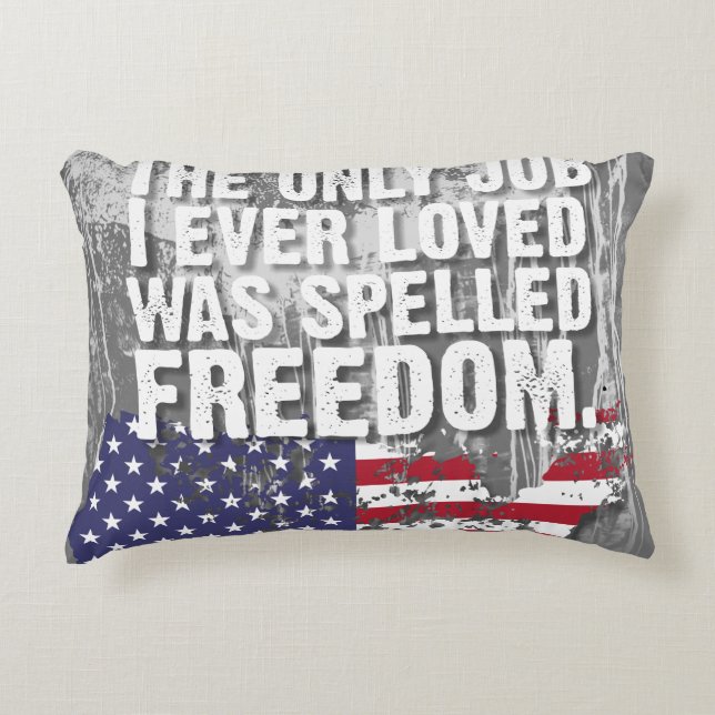 Coussins Décoratifs Accent Pillow – Freedom Job (Devant)