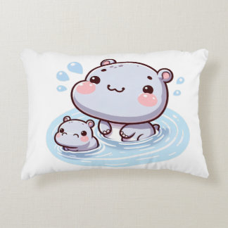 Coussins Décoratifs Adorable Hippo Famille Cushion