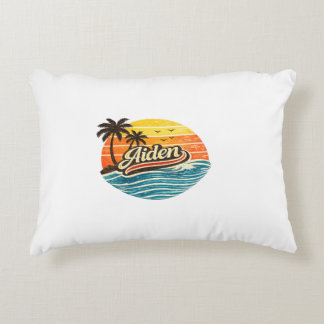 Coussins Décoratifs Aiden Retro Sunset Name Design