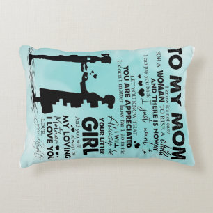 Coussins Décoratifs Aimer Cotes Cadeau   À ma mère présente  