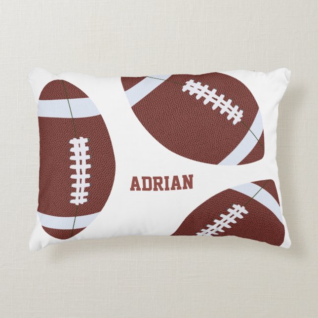 Coussins Décoratifs American Football Gridiron Ball Personnalisé (Devant)