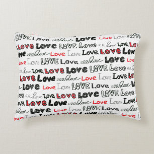 Coussins Décoratifs Amour motif sans couture. Love écriture manuscrite
