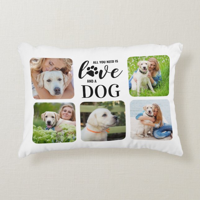 Coussins Décoratifs amoureux des chiens Personnalisé 5 Animaux de comp (Devant)