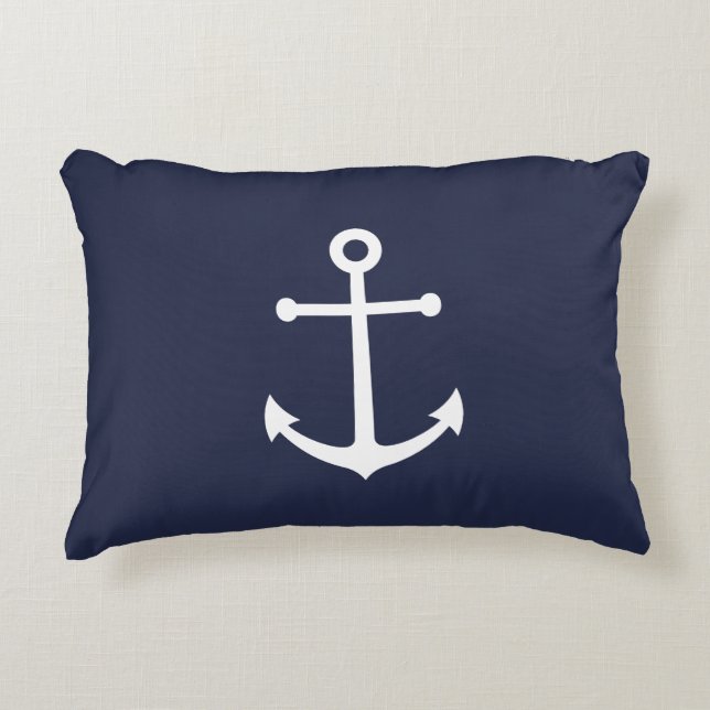 Coussins Décoratifs Ancre bleue marine (Devant)