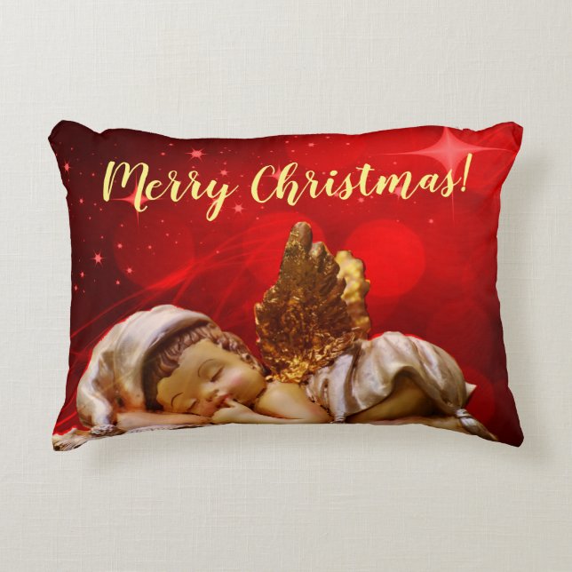 Coussins Décoratifs Ange couchant Bébé Jésus Noël (Devant)