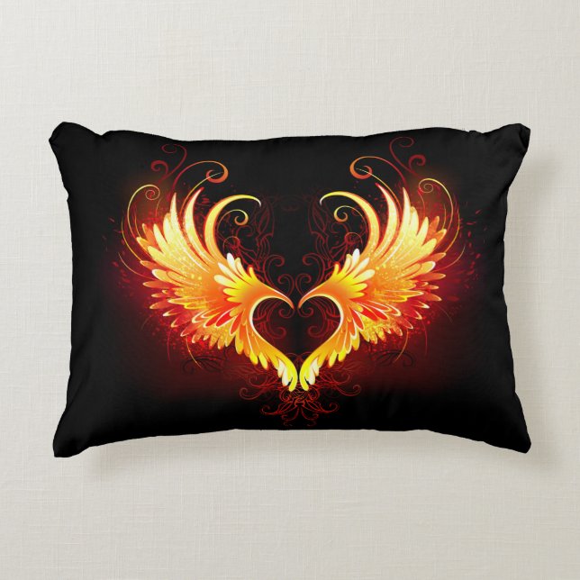 Coussins Décoratifs Angel Fire Heart with Wings (Devant)