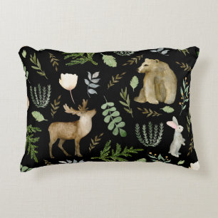 Coussins Décoratifs Animaux mignons : Aquarelle Tirée À La Main.