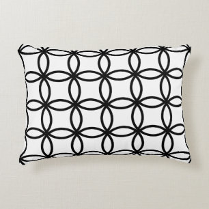 Coussins Décoratifs Anneaux blancs et noirs