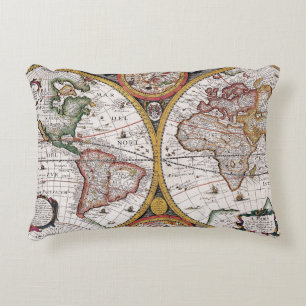 Coussins Décoratifs Antique vieille carte inspirée (12)