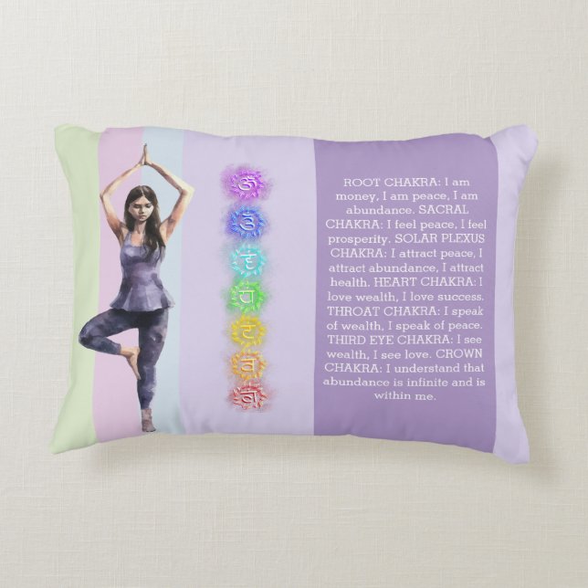 COUSSINS DÉCORATIFS ANTISTRESS MANIFESTATION CALM CHAKRA VISUALIZATION (Dos)