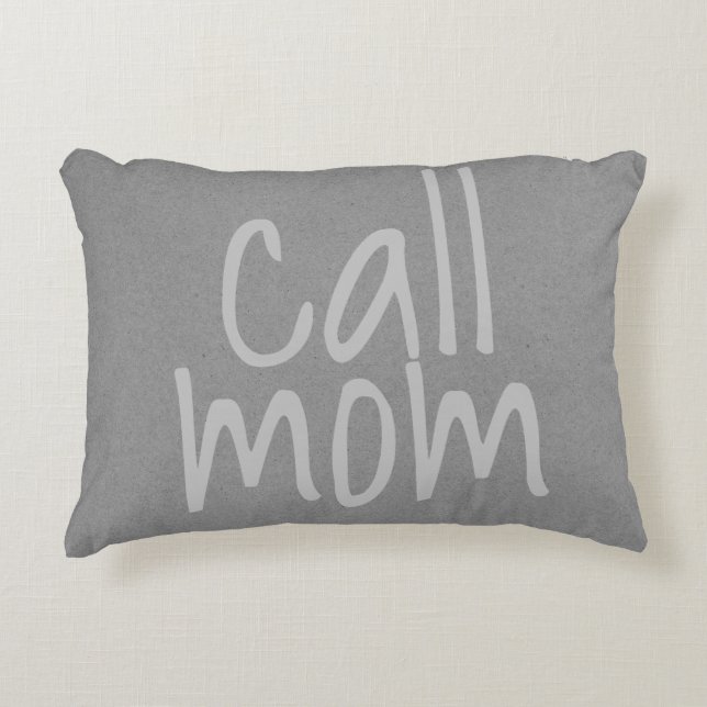 Coussins Décoratifs Appelez Maman Texte Maman Écouter (Devant)