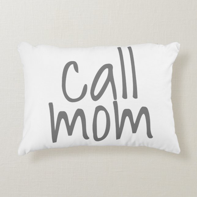 Coussins Décoratifs Appelez Maman Texte Maman Jetez Oreiller (Devant)