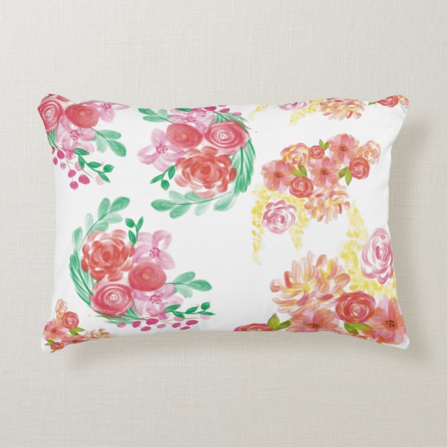 Coussins Décoratifs Aqua fleur (Devant)