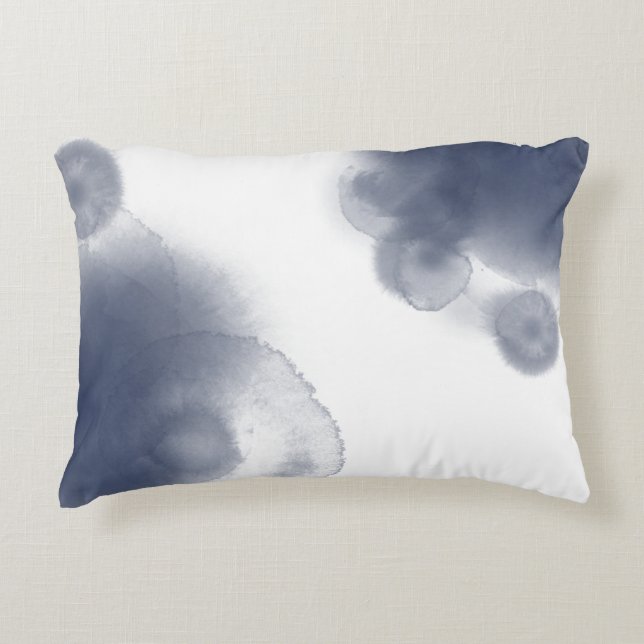Coussins Décoratifs Aquarelle bleue (Devant)