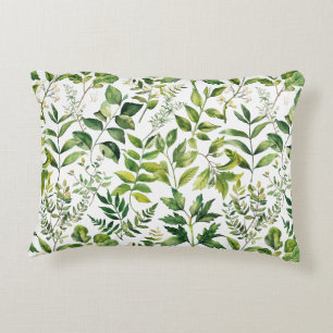 Coussins Décoratifs Aquarelle Botanique Vert feuilles