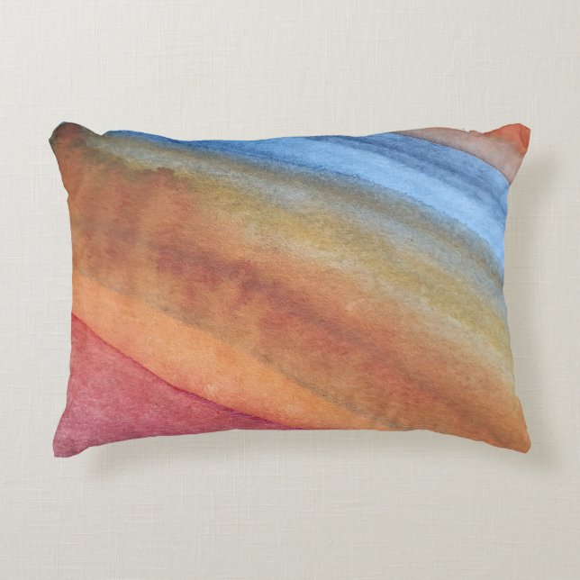 Coussins Décoratifs Aquarelle Brown simple et élégante (Devant)