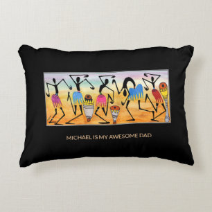 Coussins Décoratifs Aquarelle, Danse africaine chaleureuse