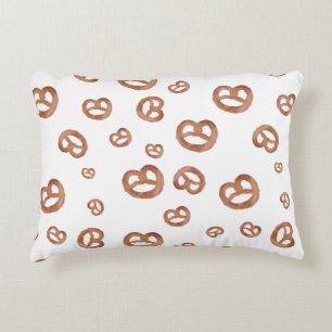 Coussins Décoratifs Aquarelle douce salée Motif Pretzel