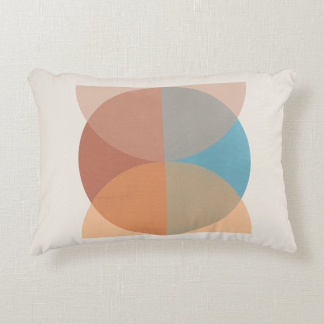 Coussins Décoratifs Aquarelle géométrique Abstraite moderne (Devant)