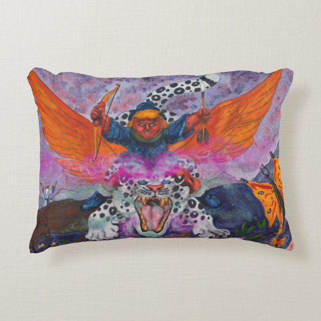 Coussins Décoratifs Aquarelle Imaginaire Monde d'illustration (Devant)