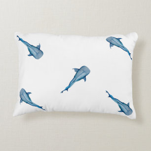 Coussins Décoratifs Aquarelle requin