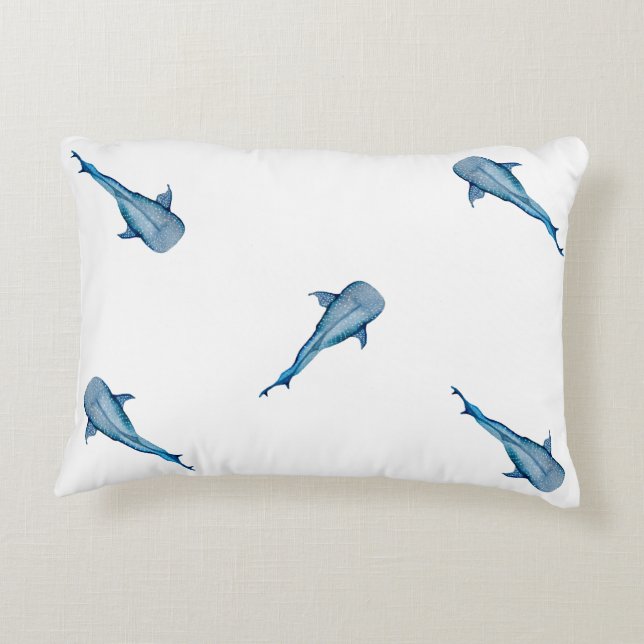 Coussins Décoratifs Aquarelle requin (Dos)